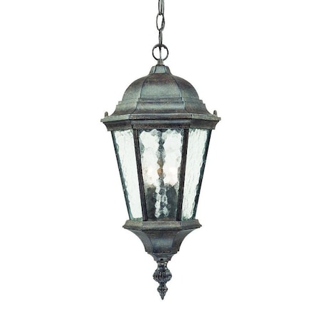 Homeroots 20 x 9.5 x 9.5 in. Telfair 2-Light Black Coral Hanging Light 398011